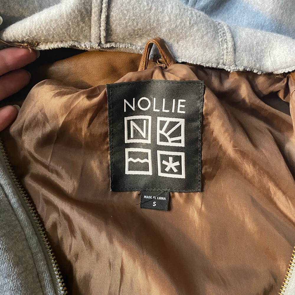 Nollie Pleather Jacket w Hood